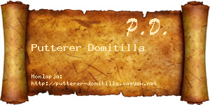 Putterer Domitilla névjegykártya